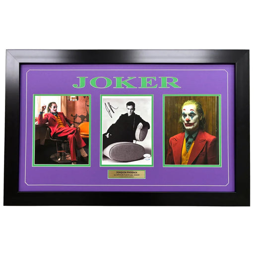 Joaquin Phoenix Autographed Joker 8x10 Photo Framed Collage JSA COA Signed