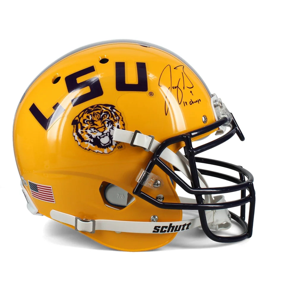 Joe Burrow Autographed LSU FS Authentic Helmet Inscribed ’19 Champs’ COA Fanatics Signed