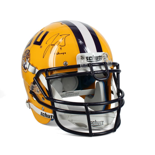 Joe Burrow Autographed LSU FS Authentic Helmet Inscribed ’19 Champs’ COA Fanatics Signed