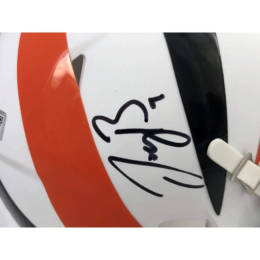 Joe Burrow Signed Cincinnati Bengals Mini Amp Alternate White Helmet Fanatics