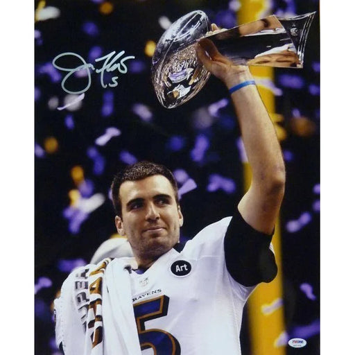 Joe Flacco Signed & Framed 16X20 JSA COA Baltimore Ravens Autograph