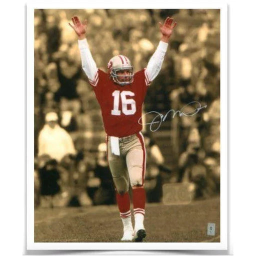 Joe Montana Signed Framed 16X20 ’Montana Holo COA’ 49ers Jerry Rice Steve Young