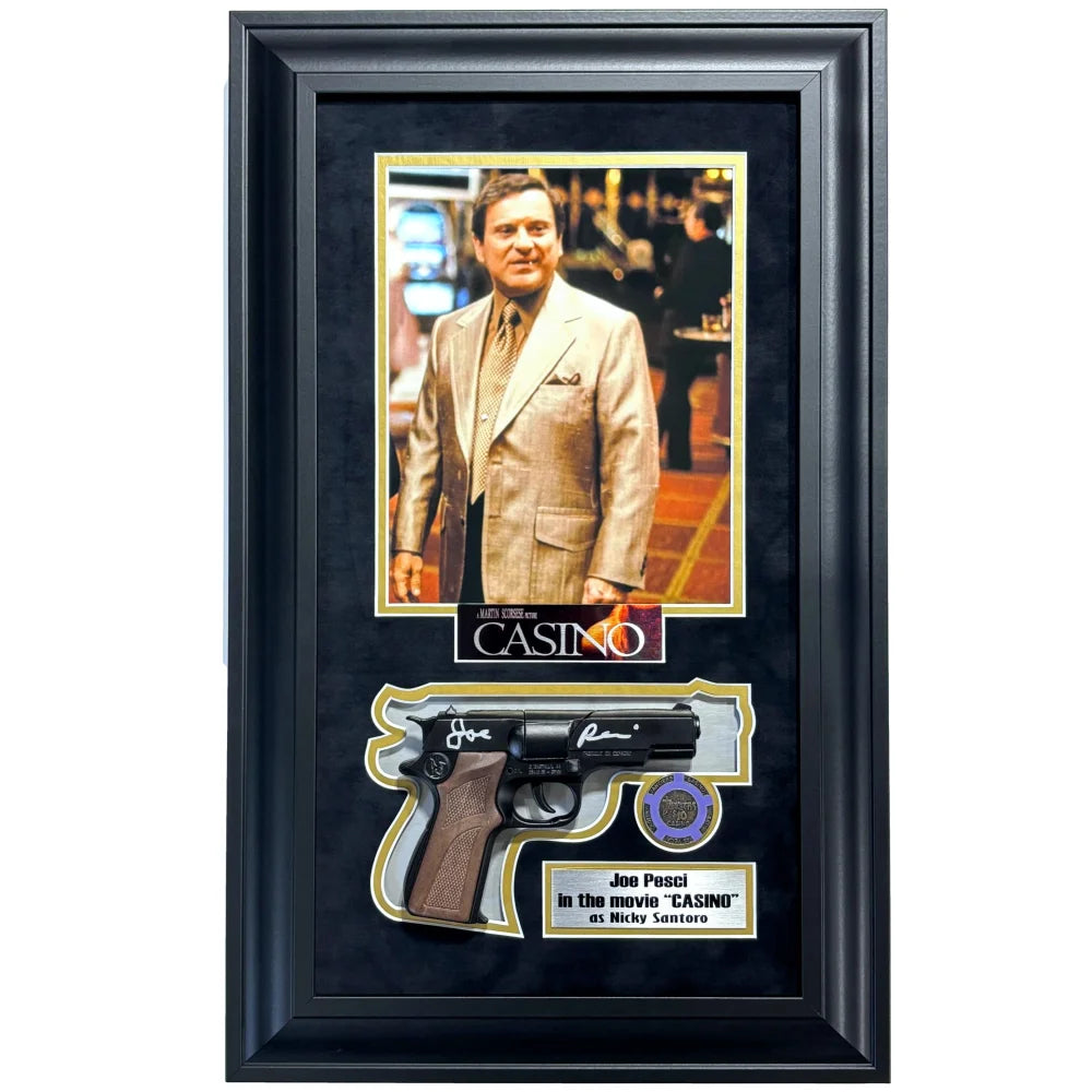 Joe Pesci Casino Movie Autographed Prop Gun Framed COA ASI Tangiers Las Vegas