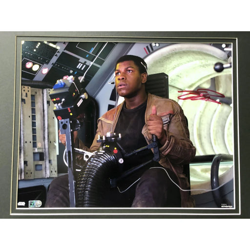 John Boyega Signed Star Wars 11x14 Photo Framed Finn Topps COA Autograph Millenium Falcon