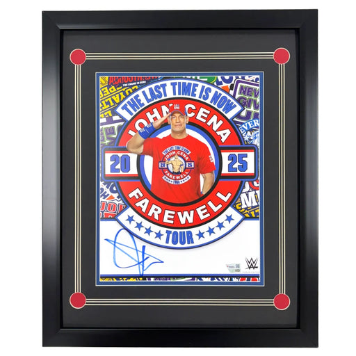 John Cena Autographed 2025 The Last Time Is Now Farewell Tour 11x14 Photo Framed Fanatics WWE Signed