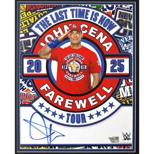 John Cena Autographed 2025 The Last Time Is Now Farewell Tour 11x14 Photo Framed Fanatics WWE Signed