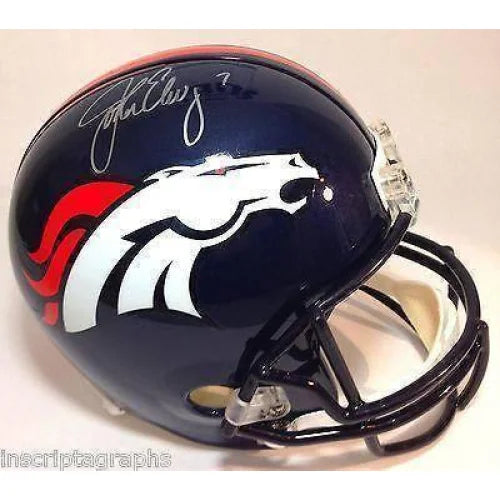 John Elway Signed Denver Broncos Helmet Coa Jsa Autographed