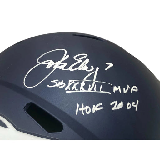 John Elway Signed Inscribed ’MVP’ & ’HOF’ Broncos AMP FS Helmet JSA COA Denver Autograph