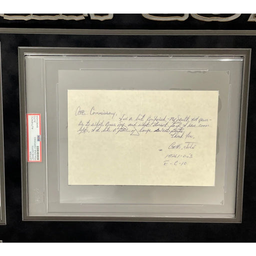 John Gotti Authentic Hand Signed Prison Letter Framed PSA/DNA Gambino Mafia Mob Autograph