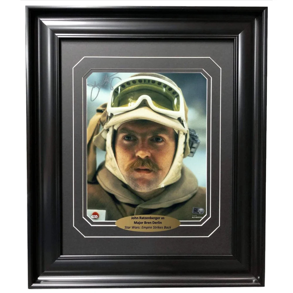 John Ratzenberger Signed Star Wars 8x10 Photo Framed Bren Derlin Topps COA Empire Strikes Back