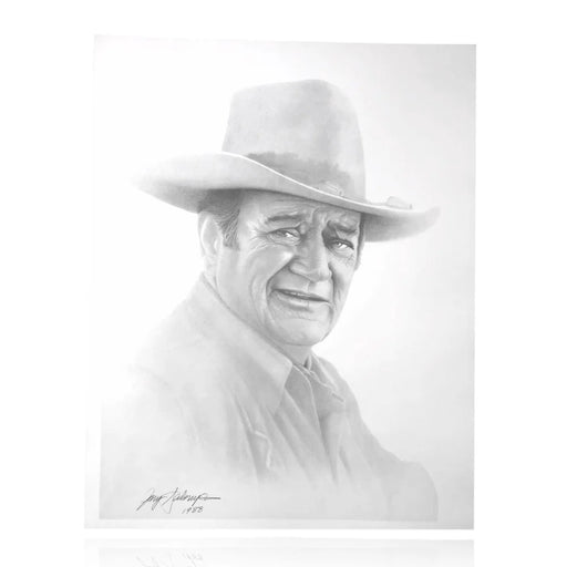 John Wayne 20x24 Lithograph by Artist Gary Saderup Signed Poster Marion Morrison