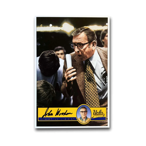 John Wooden Signed 4X6 Photo Card JSA COA UCLA Autograph Coach HOF Bruins