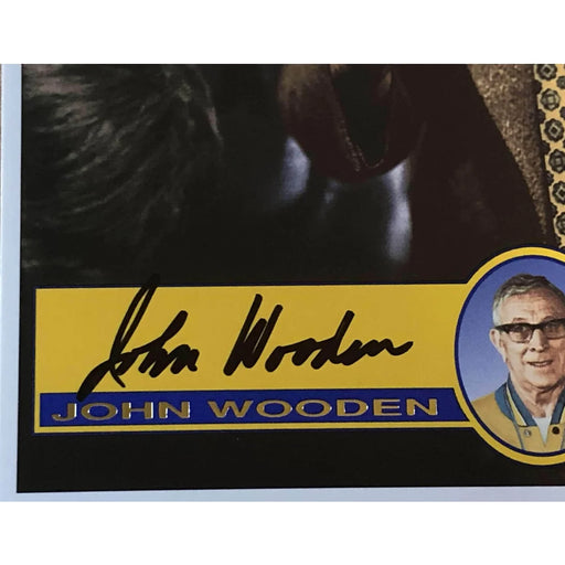 John Wooden Signed 4X6 Photo Card JSA COA UCLA Autograph Coach HOF Bruins