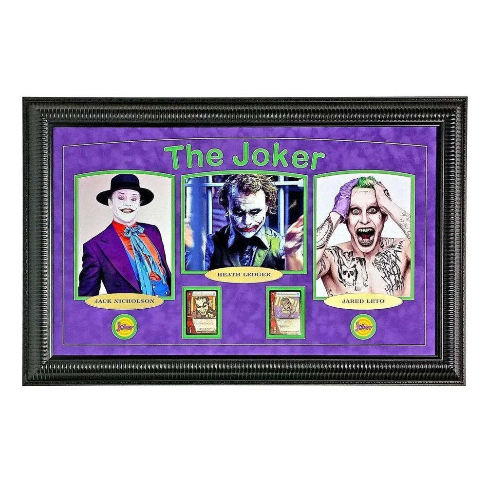 Joker ’Batman Movies’ Framed 8X Collage #D/10 Un Signed Nicholson Ledger Leto