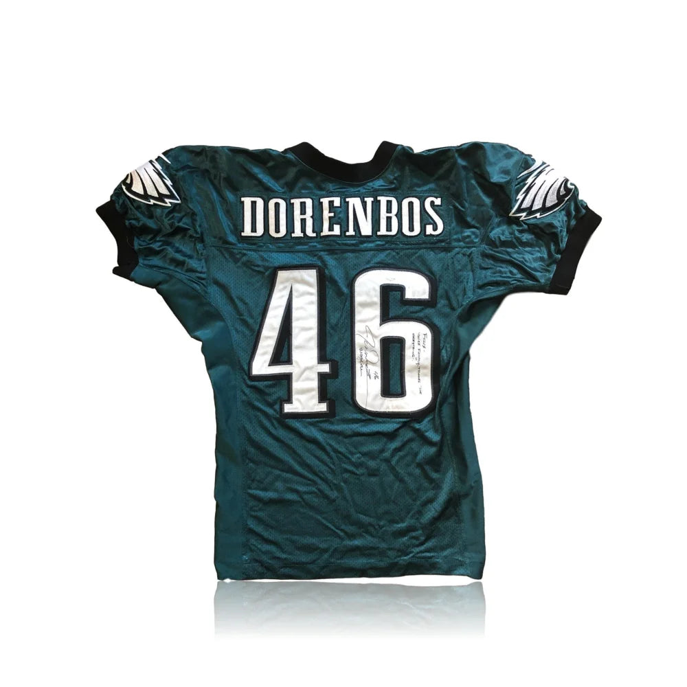 Jon Dorenbos Game Used / Issued Philadelphia Eagles Signed Jersey Autograph JSA