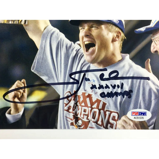 Jon Gruden Signed Inscribed Buccaneers 8X10 Photo COA PSA/DNA Tampa Super Bowl