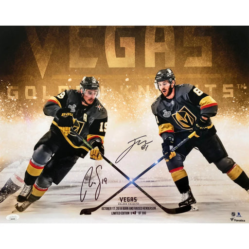 Jonathan Marchessault / Reilly Smith Dual Signed Framed Vegas Golden Knights 16x20 Photo #D/300 JSA