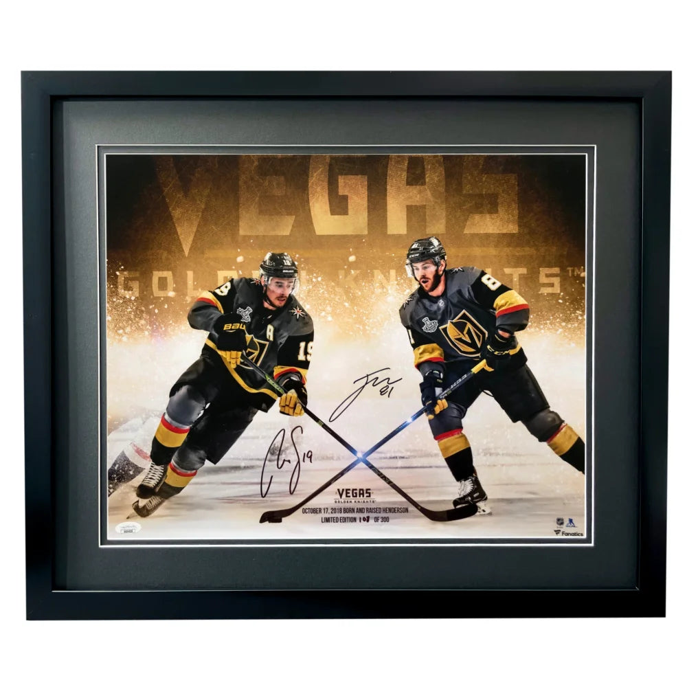 Jonathan Marchessault / Reilly Smith Dual Signed Framed Vegas Golden Knights 16x20 Photo #D/300 JSA