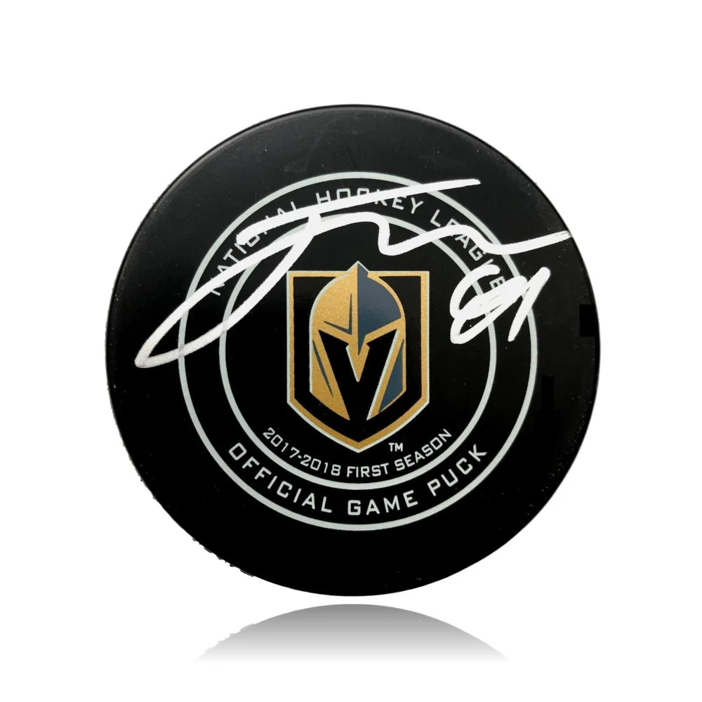Jonathan Marchessault Signed Vegas Golden Knights Authentic On-ice 1st Season Puck BAS Autograph VGK