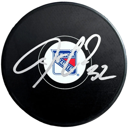 Jonathan Quick Autographed New York Rangers Logo Hockey Puck Signed COA IGM NY