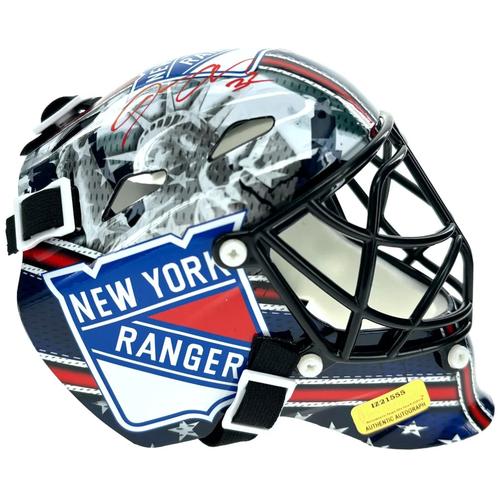 Jonathan Quick Autographed New York Rangers Mini Goalie Mask Signed COA IGM Helmet