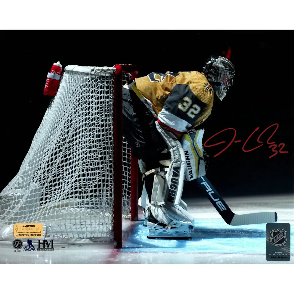 Jonathan Quick Autographed Vegas Golden Knights 8x10 Photo COA IGM In Net Signed