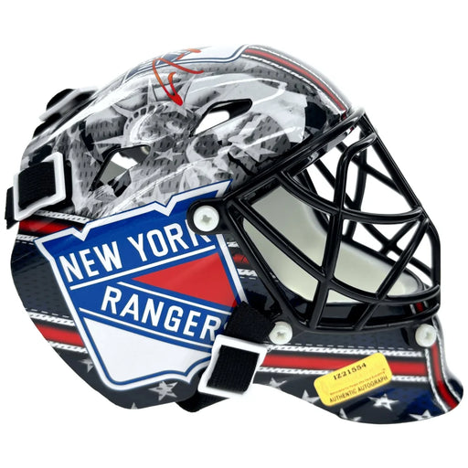 Jonathan Quick Signed New York Rangers Mini Goalie Mask Autographed COA IGM Helmet NYR