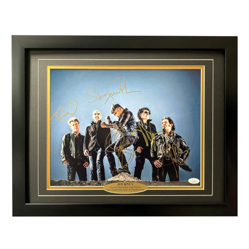 Journey Band Signed 11x14 Photo Framed JSA COA Schon Smith Valory Cain Pineda