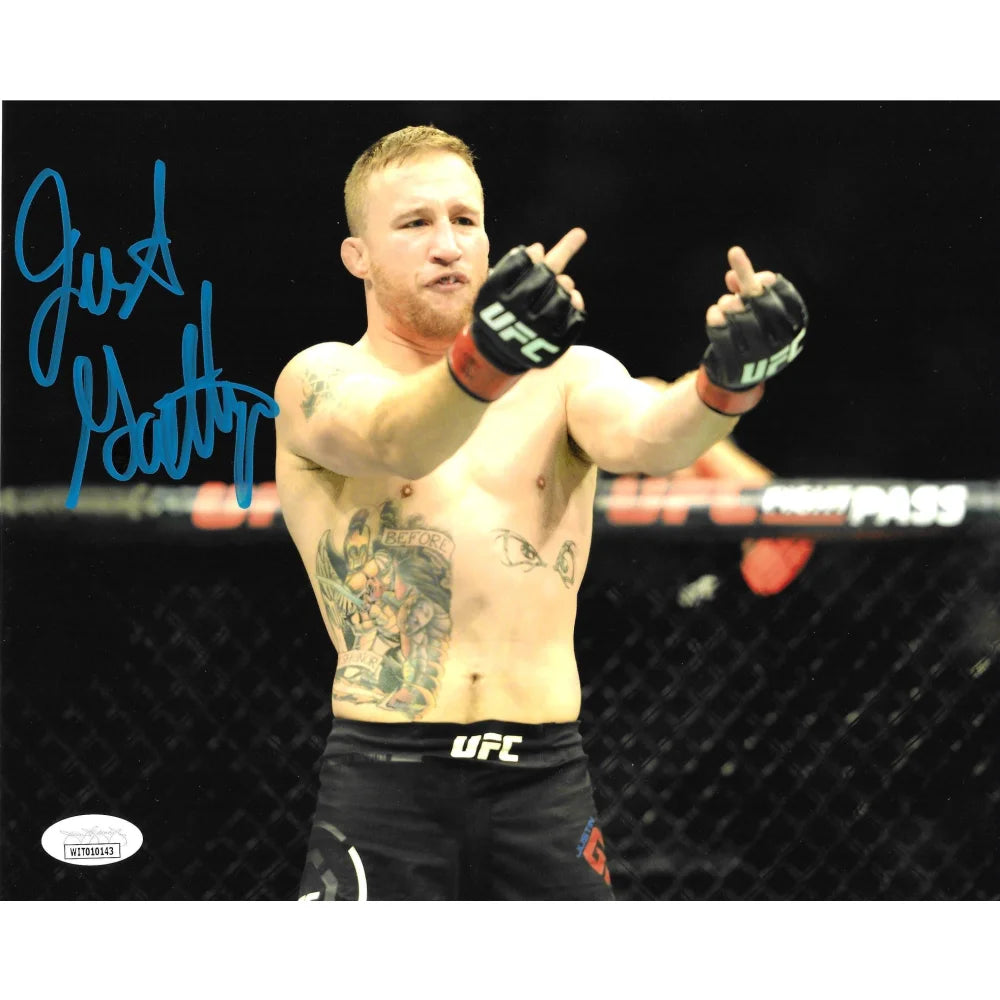 Justin Gaethje Autographed 8x10 Photo the Highlight Mma Ufc Jsa