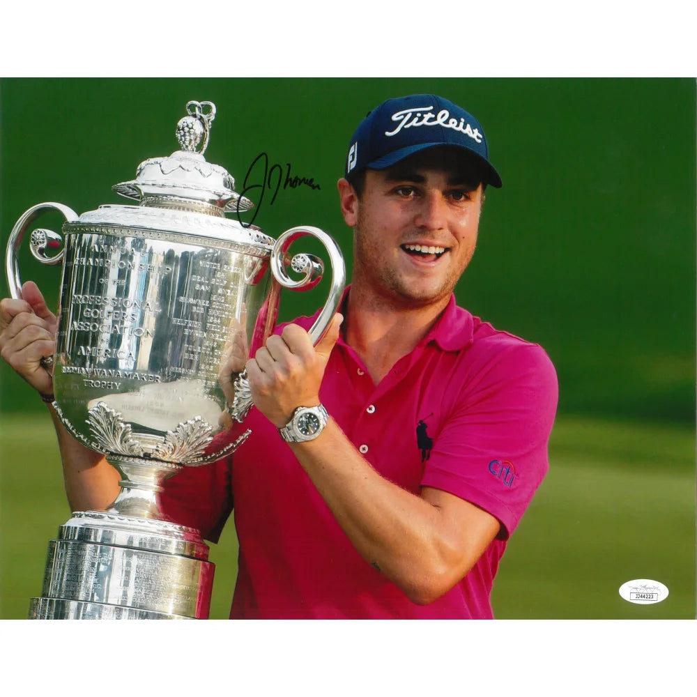 Justin Thomas Hand Signed 11x14 Photo JSA COA Autograph PGA Golfer