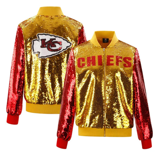 Kansas City Chiefs Women’s Cuce Full-zip Sequin Jacket