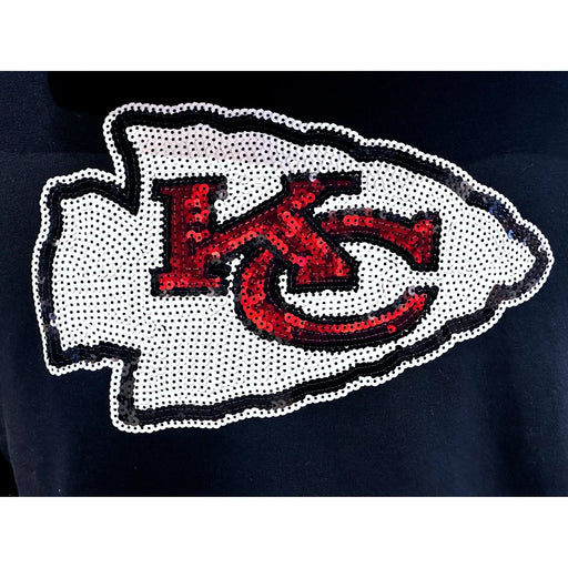 Kansas City Chiefs Women’s Cuce Sequin Cropped Pullover Hoodie