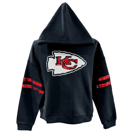 Kansas City Chiefs Women’s Cuce Sequin Cropped Pullover Hoodie