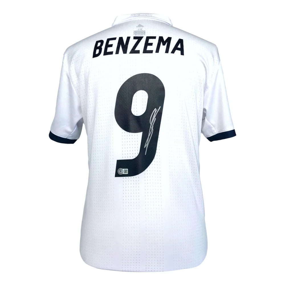 Karim Benzema Autographed Real Madrid Jersey BAS COA Signed Soccer