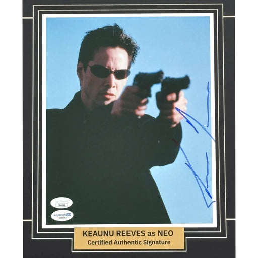 Keanu Reeves Signed The Matrix Autographed Framed 8x10 Photo JSA COA Neo