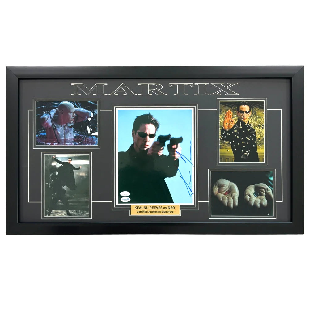 Keanu Reeves Signed The Matrix Autographed Framed 8x10 Photo JSA COA Neo