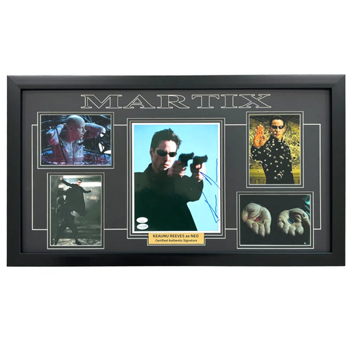 Keanu Reeves Signed The Matrix Autographed Framed 8x10 Photo JSA COA Neo