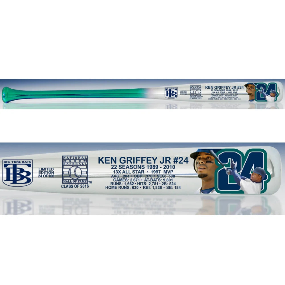 Ken Griffey Jr. Hall of Fame Seattle Mariners Chrome Splash Baseball Bat #D/100