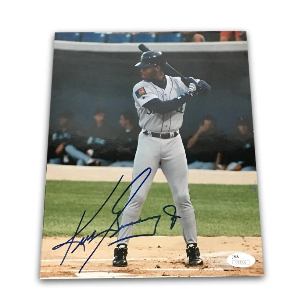 Ken Griffey Jr. Signed 8X10 Photo JSA COA Auto Seattle Mariners Baseball Reds HOF