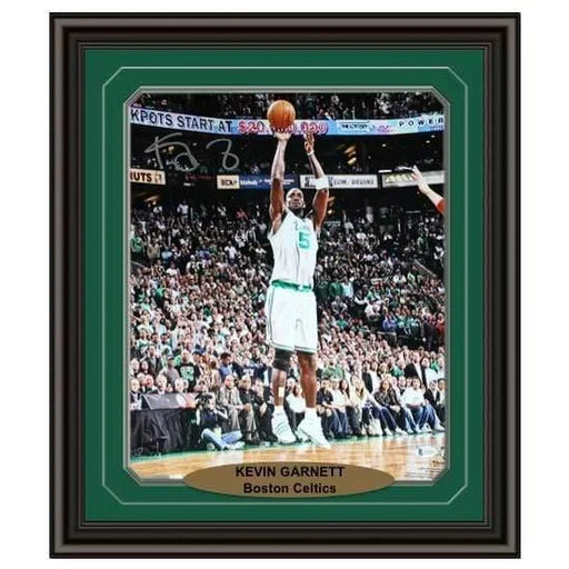 Kevin Garnett Signed & Framed Boston Celtics 16X20 Photo COA Autograph