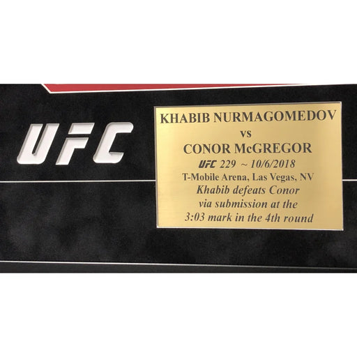 Khabib Nurmagomedov Autographed vs McGregor UFC 8x10 Photo Framed Collage JSA COA