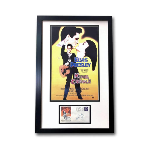 ’King Creole’ Presley Framed Collage W/ Facs Autograph COA