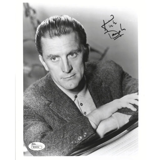 Kirk Douglas Signed B/W 8x10 Photo JSA COA Spartacus Autograph