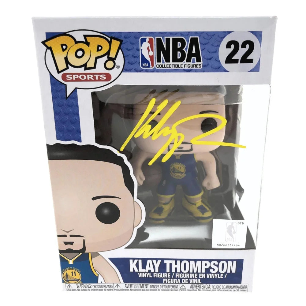 Klay Thompson Hand Signed Funko Pop #22 COA Golden State Warriors Y