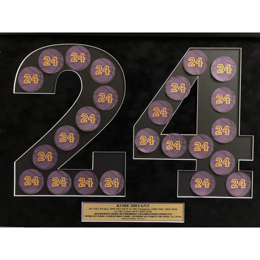 Kobe Bryant Final Game with Lakers Used ’24’’ Confetti Collage #D/24 Retirement