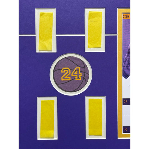 Kobe Bryant Final Lakers Game Used Authentic Confetti & Season Ticket Collage Framed #D/248