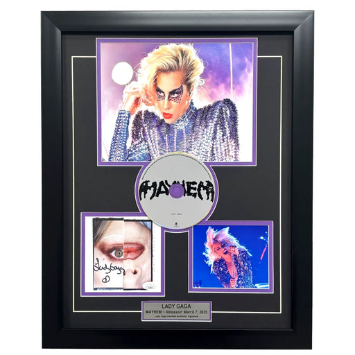 Lady Gaga Autographed Mayhem CD Framed Album JSA COA Signed Photo