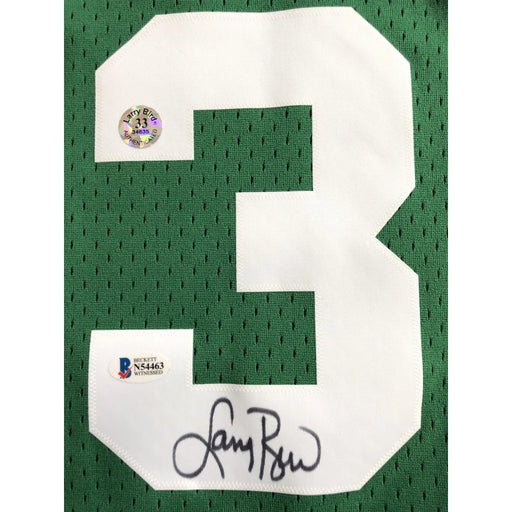 Larry Bird Signed Mitchell & Ness Boston Celtics Jersey Player Holo BAS COA Autograph