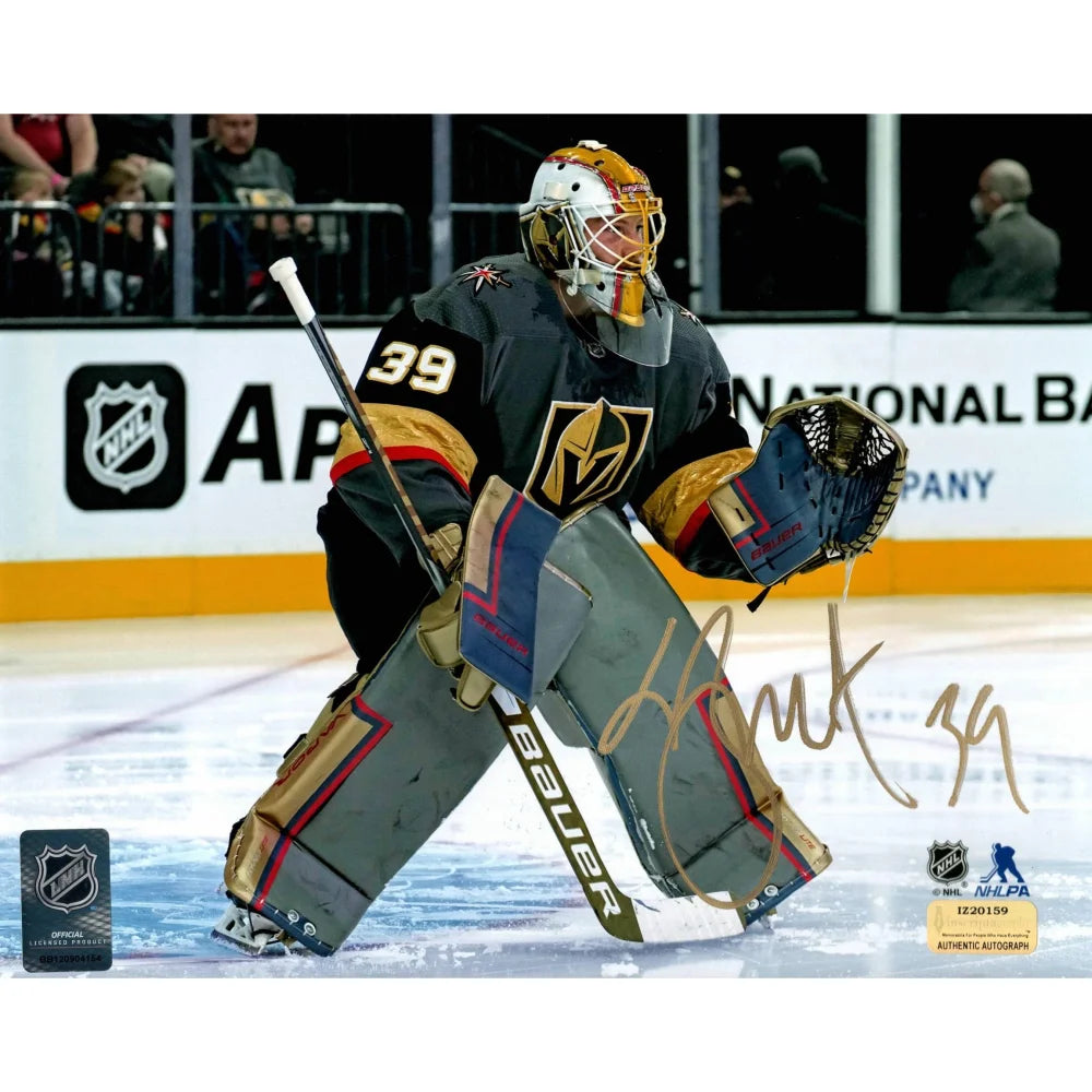 Laurent Brossoit Autographed Vegas Golden Knights 8x10 Photo COA Inscriptagraphs