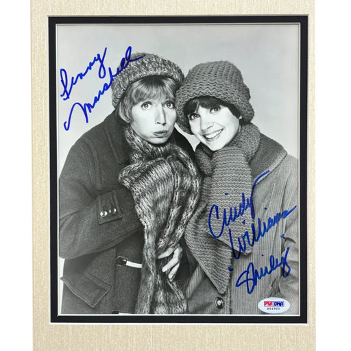 Laverne & Shirley Cast Signed JSA Framed 8x10 Photo Cut Autographed PSA Marshall Williams